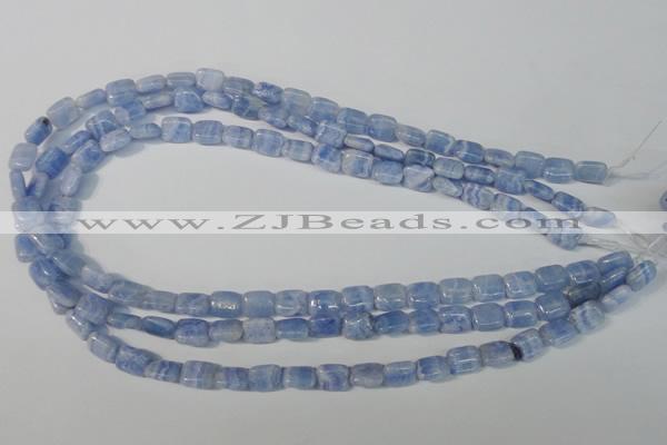 CAG4387 15.5 inches 8*10mm rectangle dyed blue lace agate beads