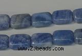 CAG4388 15.5 inches 10*14mm rectangle dyed blue lace agate beads