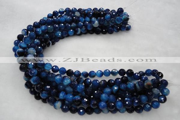 CAG439 15.5 inches 10mm faceted round agate beads wholesale