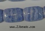 CAG4390 15.5 inches 18*25mm rectangle dyed blue lace agate beads