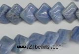 CAG4396 15.5 inches 12*12mm diamond dyed blue lace agate beads