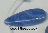 CAG4400 Top-drilled 16*28mm – 16*38mm flat teardrop blue lace agate beads