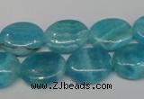 CAG4412 15.5 inches 12*16mm oval dyed blue lace agate beads