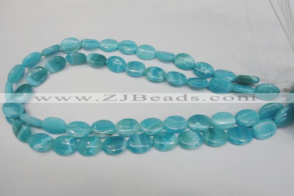 CAG4412 15.5 inches 12*16mm oval dyed blue lace agate beads