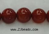 CAG446 15.5 inches 16mm round red agate gemstone beads wholesale