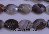 CAG4463 15.5 inches 12*16mm faceted oval botswana agate beads