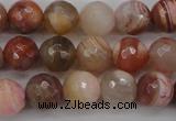 CAG4472 15.5 inches 8mm faceted round pink botswana agate beads