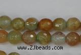 CAG4481 15.5 inches 6mm faceted round fire crackle agate beads