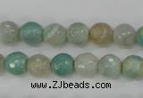 CAG4486 15.5 inches 6mm faceted round agate beads wholesale