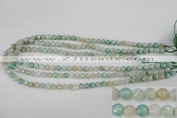 CAG4486 15.5 inches 6mm faceted round agate beads wholesale