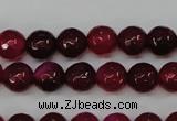 CAG4489 15.5 inches 6mm faceted round agate beads wholesale