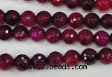 CAG4503 15.5 inches 8mm faceted round fire crackle agate beads