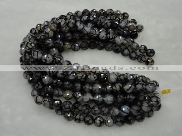 CAG451 15.5 inches 14mm faceted round agate beads Wholesale