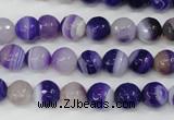 CAG4511 15.5 inches 8mm faceted round agate beads wholesale