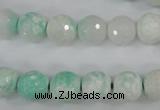 CAG4516 15.5 inches 10mm faceted round fire crackle agate beads