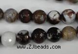 CAG4526 15.5 inches 10mm faceted round fire crackle agate beads