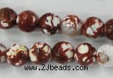 CAG4527 15.5 inches 10mm faceted round fire crackle agate beads