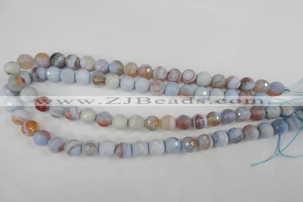 CAG4533 15.5 inches 10mm faceted round agate beads wholesale