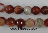 CAG4534 15.5 inches 10mm faceted round agate beads wholesale