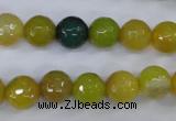 CAG4536 15.5 inches 10mm faceted round agate beads wholesale