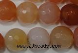 CAG4584 15.5 inches 16mm faceted round agate beads wholesale