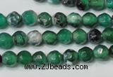 CAG4606 15.5 inches 4mm faceted round fire crackle agate beads