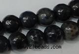 CAG4612 15.5 inches 6mm faceted round fire crackle agate beads