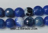 CAG4622 15.5 inches 6mm faceted round fire crackle agate beads