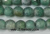 CAG4626 15.5 inches 6mm faceted round fire crackle agate beads