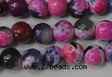 CAG4634 15.5 inches 6mm faceted round fire crackle agate beads