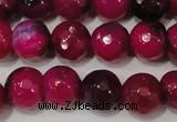 CAG4637 15.5 inches 6mm faceted round fire crackle agate beads