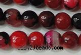 CAG4639 15.5 inches 6mm faceted round fire crackle agate beads