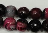 CAG4651 15.5 inches 8mm faceted round fire crackle agate beads