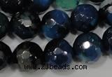 CAG4655 15.5 inches 8mm faceted round fire crackle agate beads