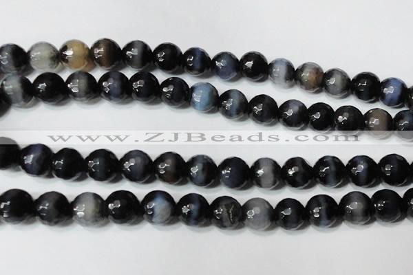 CAG4661 15.5 inches 10mm faceted round fire crackle agate beads