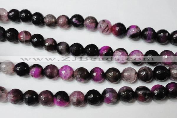 CAG4666 15.5 inches 10mm faceted round fire crackle agate beads