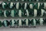 CAG4695 15.5 inches 8mm faceted round tibetan agate beads wholesale