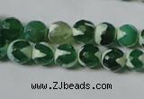 CAG4700 15.5 inches 8mm faceted round tibetan agate beads wholesale