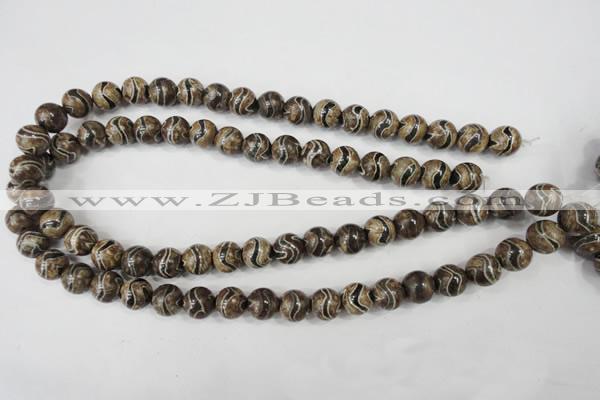 CAG4752 15 inches 10mm round tibetan agate beads wholesale
