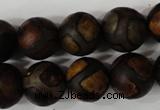 CAG4767 15 inches 14mm round tibetan agate beads wholesale