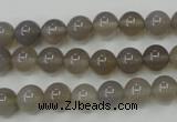 CAG4771 15 inches 8mm round grey agate beads wholesale