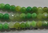 CAG4780 15.5 inches 6mm faceted round fire crackle agate beads