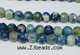 CAG4805 15 inches 6mm faceted round fire crackle agate beads