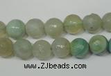 CAG4812 15 inches 8mm faceted round fire crackle agate beads