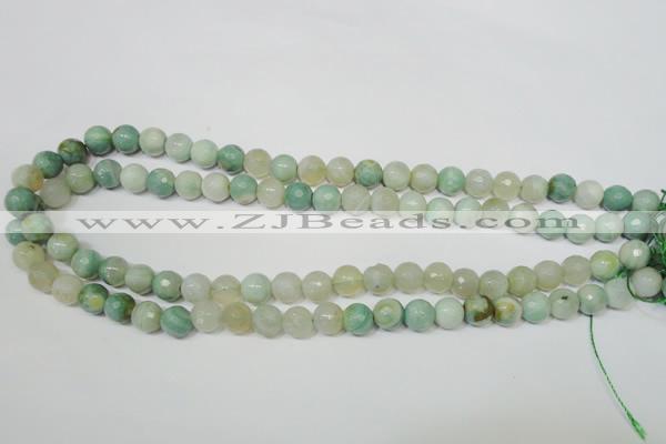 CAG4812 15 inches 8mm faceted round fire crackle agate beads