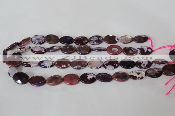 CAG4896 15 inches 13*18mm faceted oval fire crackle agate beads