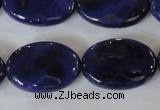 CAG4898 15 inches 18*25mm faceted oval fire crackle agate beads