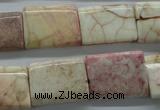 CAG4928 15.5 inches 16*20mm rectangle dyed white agate beads