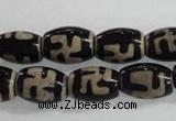 CAG5080 15.5 inches 8*12mm drum tibetan agate beads wholesale