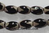 CAG5084 15.5 inches 8*12mm drum tibetan agate beads wholesale